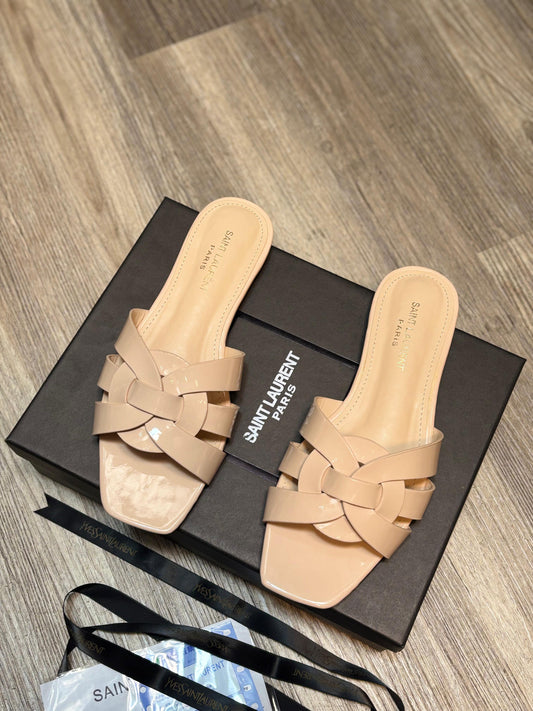 Saint Laurent Tribute Glossy Sandal