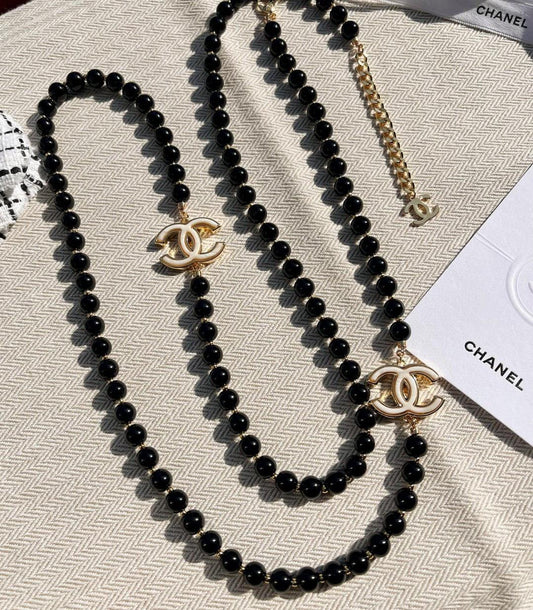 Chanel Pearl Necklace Long